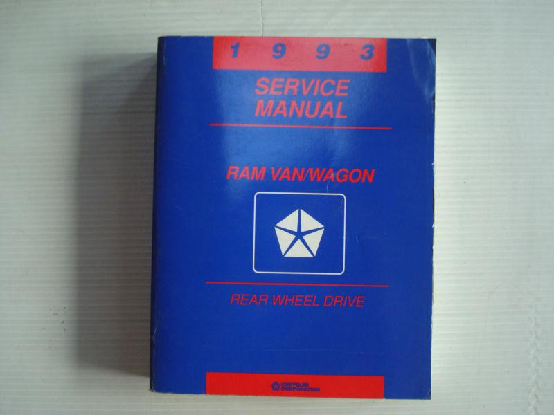1993 dodge rear wheel drive ram van/wagon service manual