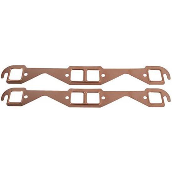 New speedway sbc chevy copper exhaust gasket, square port, 1-3/8" x 1-3/8"