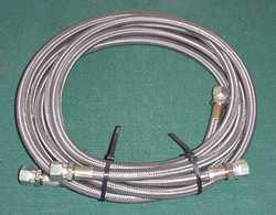 2 new filtration solutions hose teflon braided stainless steel -6 an 90" & 110"