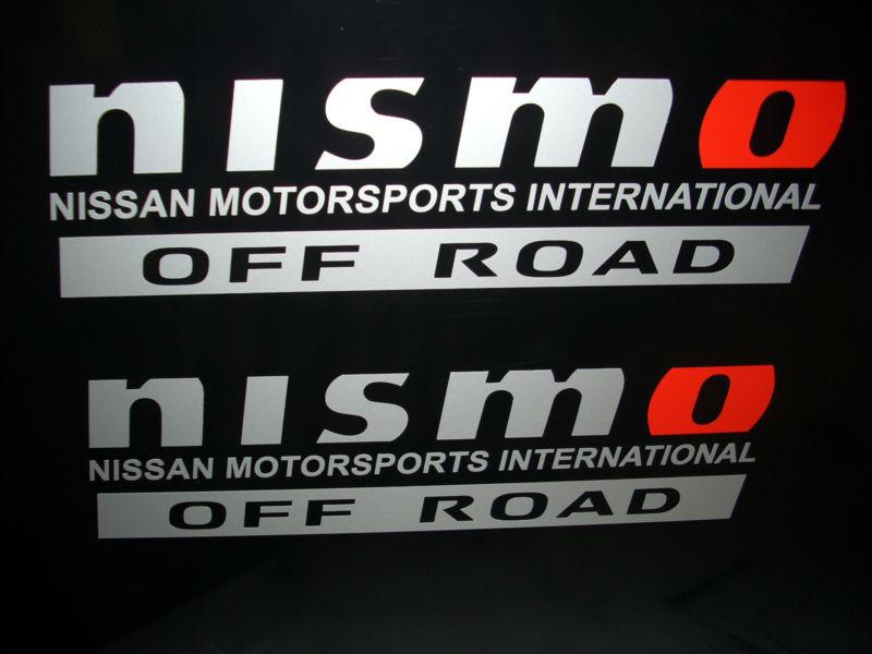 Set of nismo off road decal stickers frontier titan 4x4 motorsports silver & red