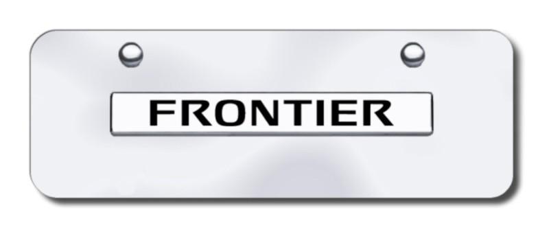 Nissan frontier name chrome/chrome mini-license plate made in usa genuine