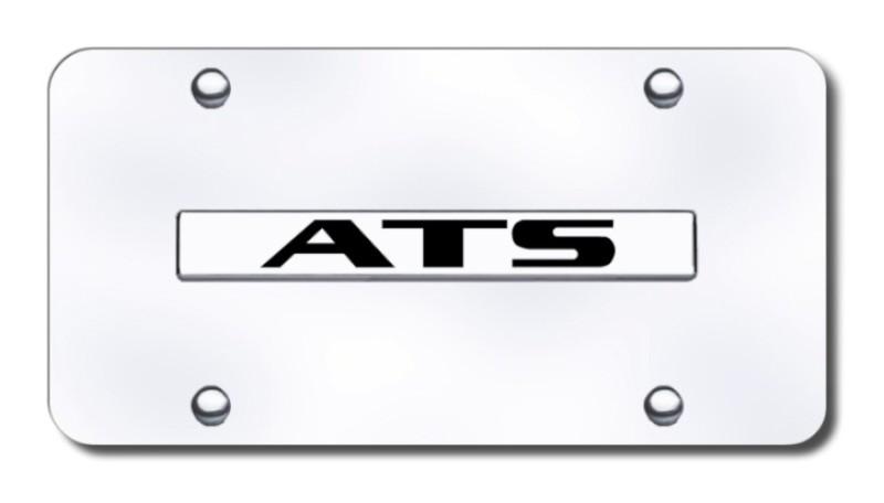 Cadillac ats name chrome on chrome license plate made in usa genuine