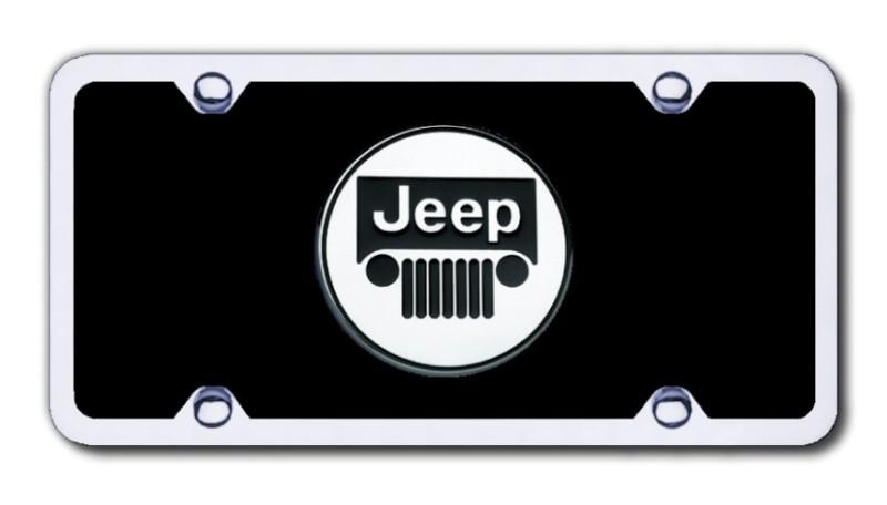 Chrysler jeep chrome on black acrylic kit made in usa genuine