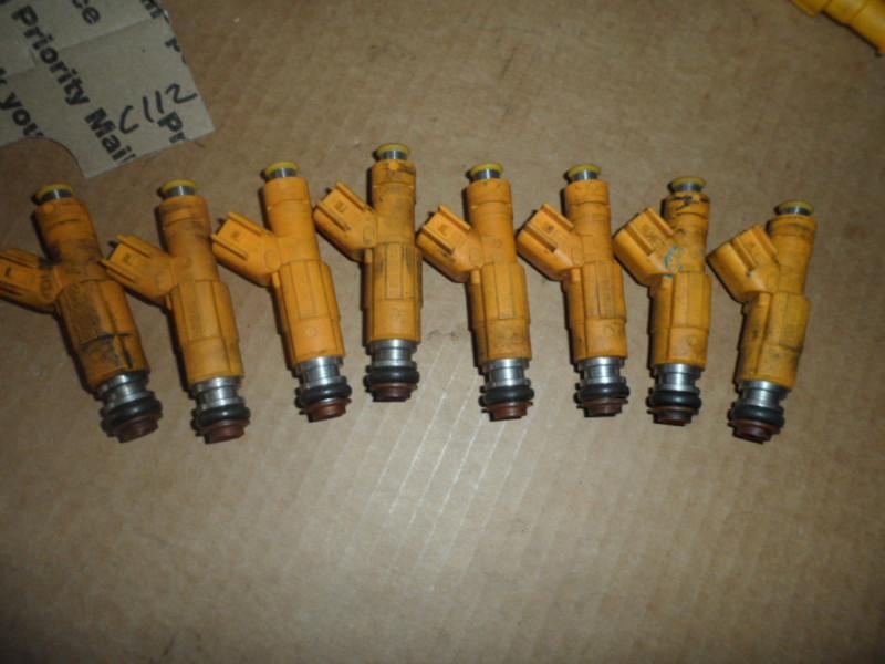 99-01 ford 4.6l fuel injectors yellow 4 hole ev6 0280155857 set 8