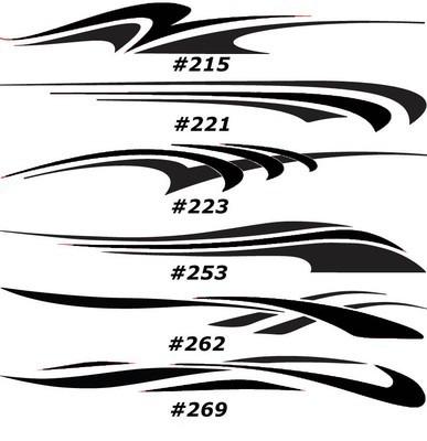 Vinyl graphics auto truck car boat trailer race - many colors available!