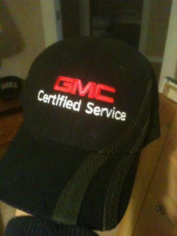 Gmc baseball hat cap black with red and white