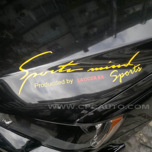 Car decal sticker sports mind reflect headlight sticker for mitsubishi lancer ex