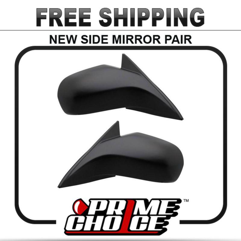 Pair set 2 door mirrors left and right manual for honda civic coupe 2001-2005