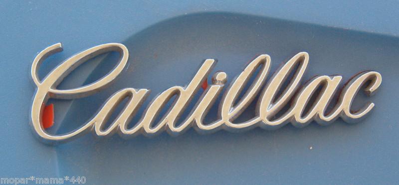 Cadillac script emblem chrome new badge deville eldorado seville fleetwood 80s ?