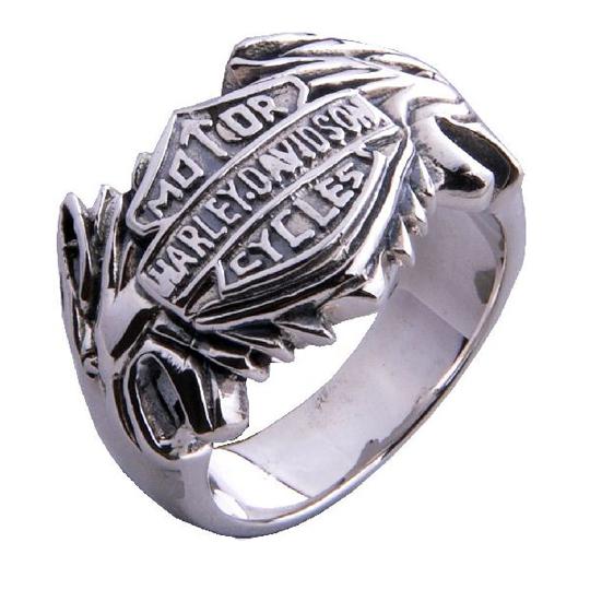 Harley davidson 925 sterling thai silver men ring size-8 db