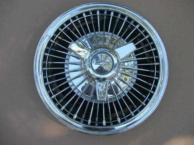 1960's chevy ii / corvair spinner / wire wheel hub cap - 13" 