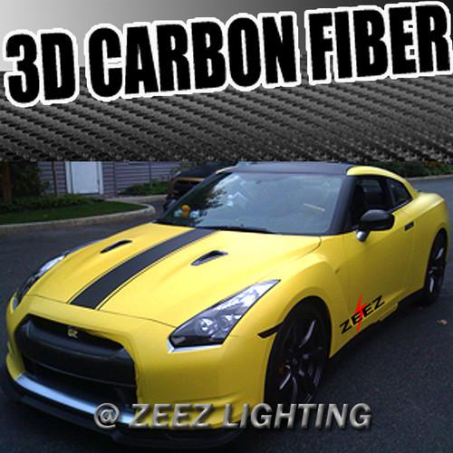 50" 3d texture black carbon fiber sticker vinyl flexible decal film wrap sheet a