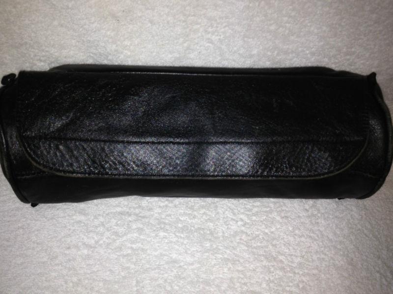 Leather roll pouch travel bag