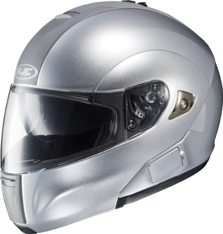 Hjc is-max bt silver large ismax modular flip-up motorcycle helmet lrg lg l