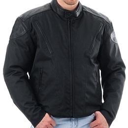 Texport sportrak leather/nylon riding jacket black size men's small