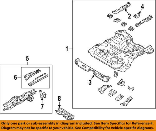 Ford oem ae8z17a750b floor & rails-rear-bumper bracket