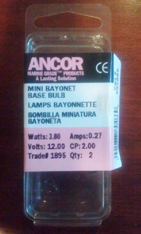 Ancor mini bayonet base bulbs #521895