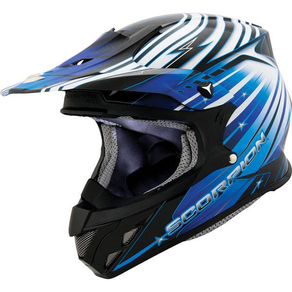 Blue l scorpion exo vx-r70 flux helmet 2013 model