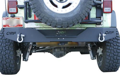 Or-fab bumper rear rock slider steel black wrinkle finish jeep wrangler ea