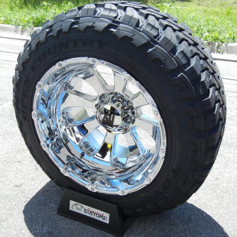 22x14" chrome xd armour rims 37x13.50" toyo m/t tires ford f150 expedition 6x135