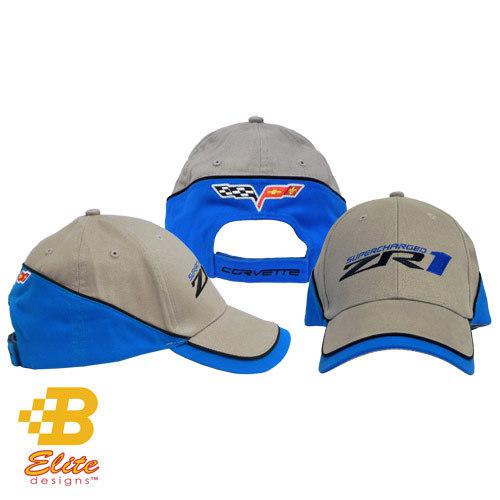 Corvette zr 1 silver/blue baseball racing hat new no reserve gear headz products