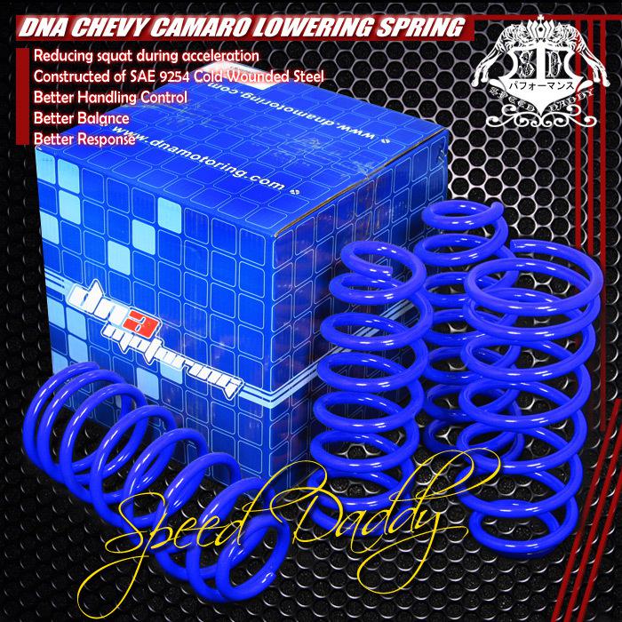 1.5" drop suspension lowering springs/spring 93-02 chevy camaro/firebird blue