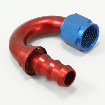 Aeroquip socketless hose end -10 an socketless barb female 180 degree fbm1564
