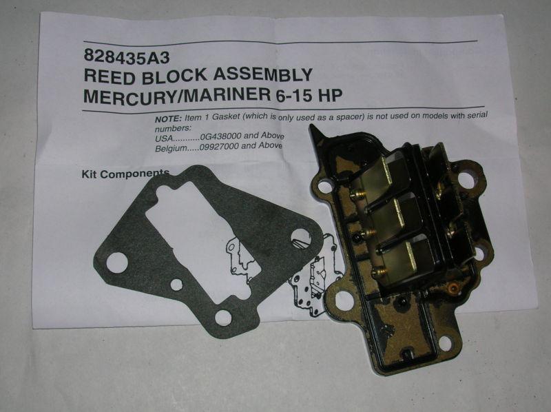 New 828435a 3reed block assembly mercury