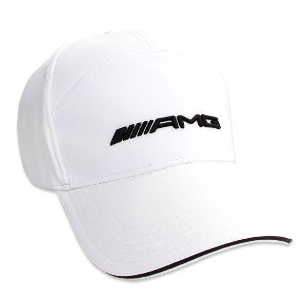 New genuine mercedes benz amg white w/ black hat cap