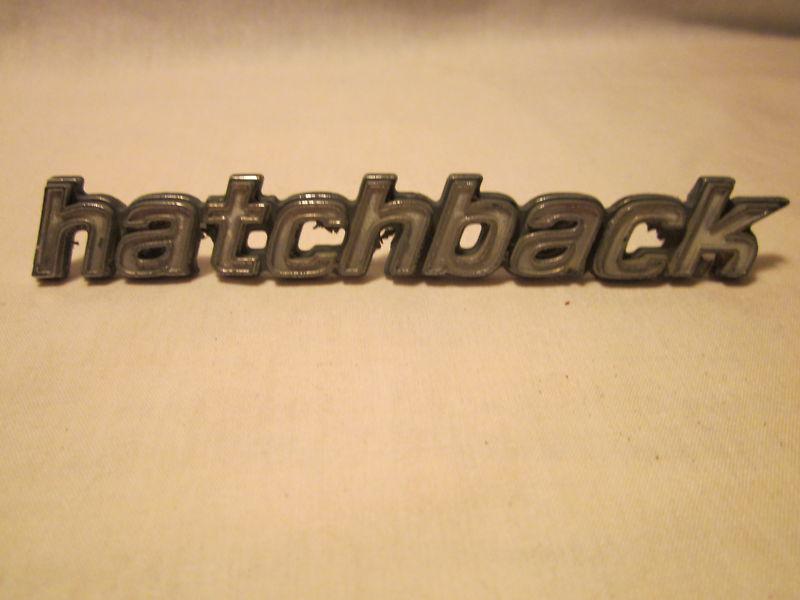 "hatchback"  emblem 