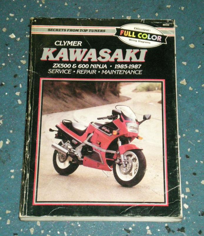 1985-1987 kawasaki zx 500 & 600 ninja clymer repair manual ninja 600r #m452