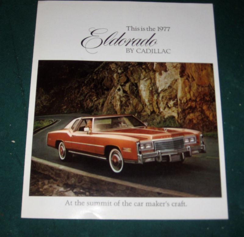 1977 cadillac eldorado sales flyer; custom biarritz; 4 pgs