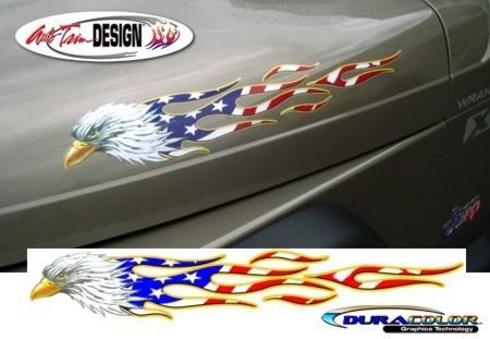 Patriotic flaming eagle graphic kit 1