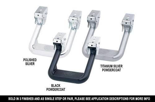 Carr hoop ii  truck steps for toyota and jeep commander silver (pair) 104504
