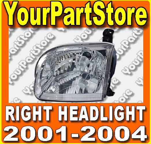 01-04 sequoia front passenger side headlight headlamp right
