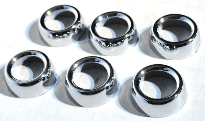 Face nut covers(6) toggle switch chrome plastic for freightliner switches