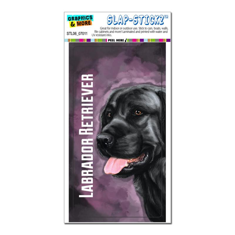 Black labrador retriever pink - dog pet - slap-stickz™ window bumper sticker