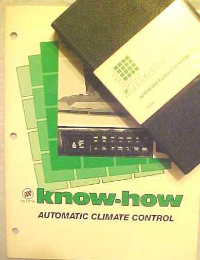 Automatic climate control - know how training