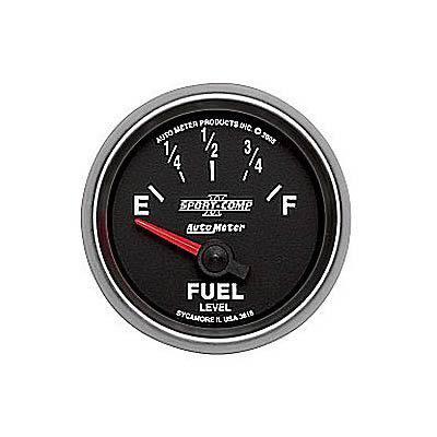 Autometer sport-comp ii electrical fuel level gauge 2 1/16" dia black face 3613