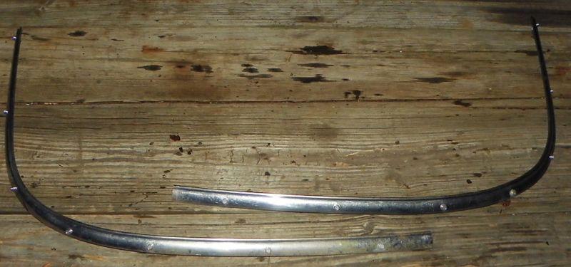 1956 ford sunliner convertible top boot well moulding chrome trim