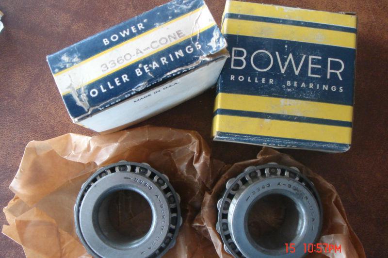 Nos bower roller bearings 3360 a cone ( set of 2)