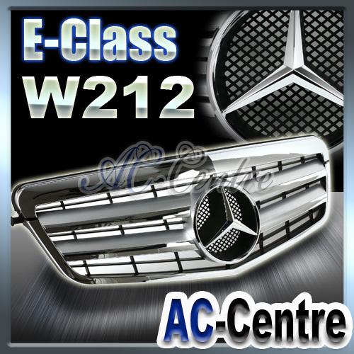 Mercedes benz e class w212 sport front grille grill e350 e500 amg silver 09-on