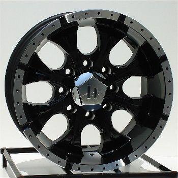 16 inch black wheels/rims chevy gmc 2500 3500 hd dodge ram 8x6.5 lug helo maxx 8