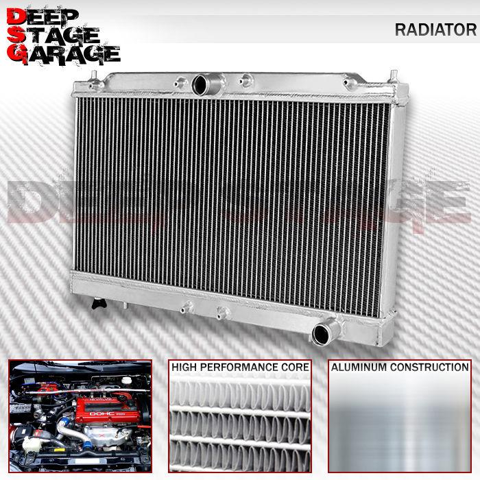 Aluminum racing dual core 2-row cooling radiator 95-99 mit eclipse/95-98 talon