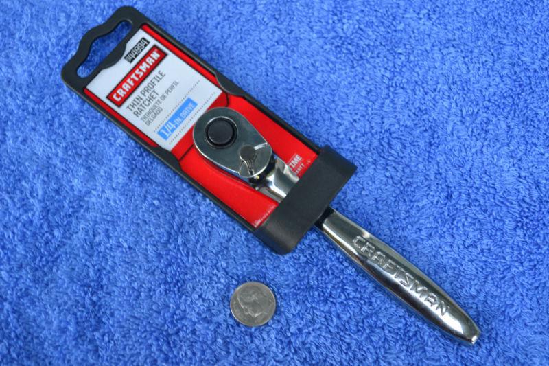 New craftsman tools 1/4" dr thin profile fine tooth quick release ratchet 44994