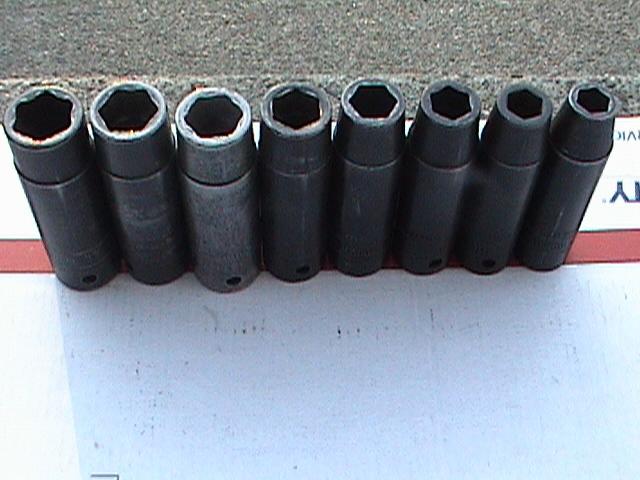 Snap on tools us 1/2" drive metric deep well impact sockets 8 piece 10mm to 17mm