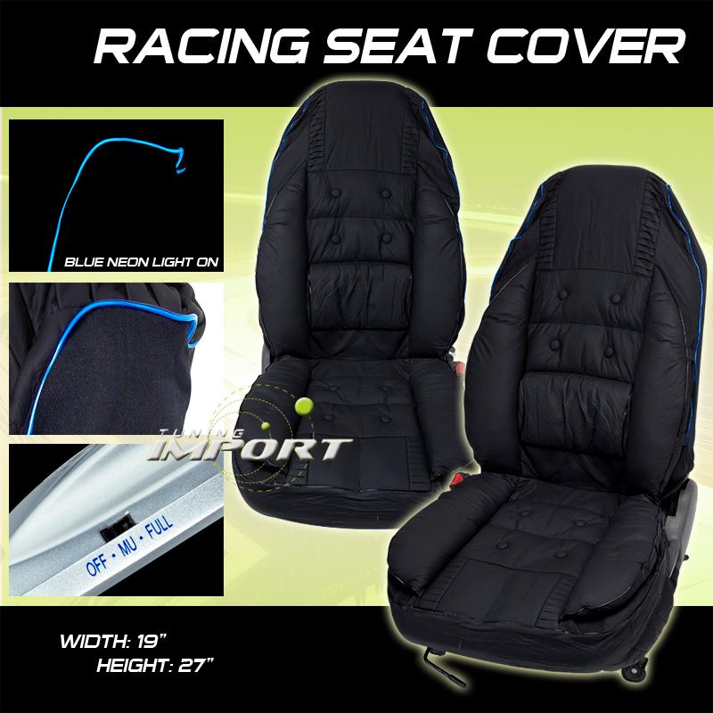 Two universal pcv stitched leatherette car seat cover set honda nissan toyota