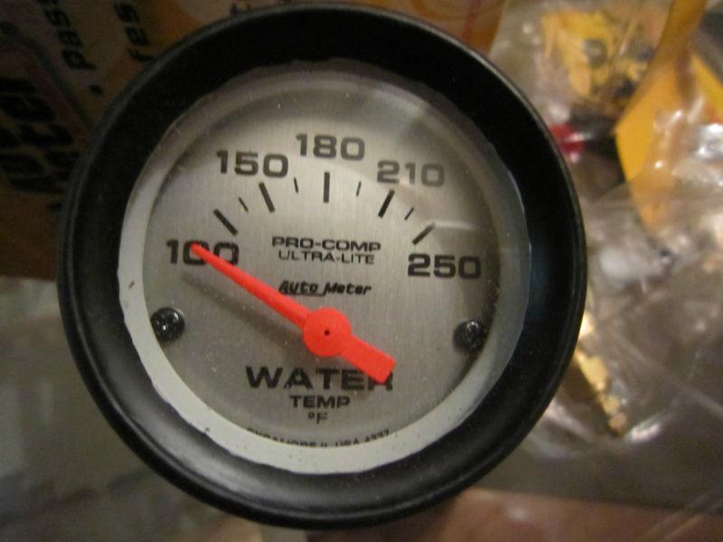 Auto meter gauge 2 1/16 ultra lite analog water temp 100-250 4337