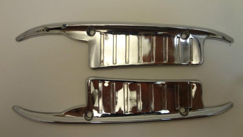 Nos 1960 gm chevy impala biscayne bel air 2-door handle shields part# 988163