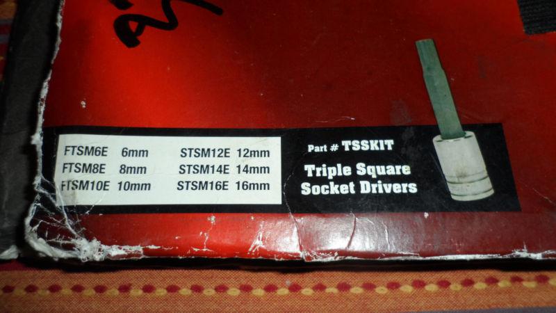 Snap-on 6 piece triple square driver set 3/8" and 1/2" drive tsskit